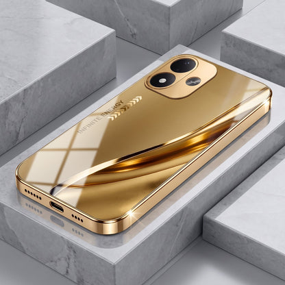 Redmi Note 17 5G Luxury Infinity Energy Gold Electroplated Glass Phone Case