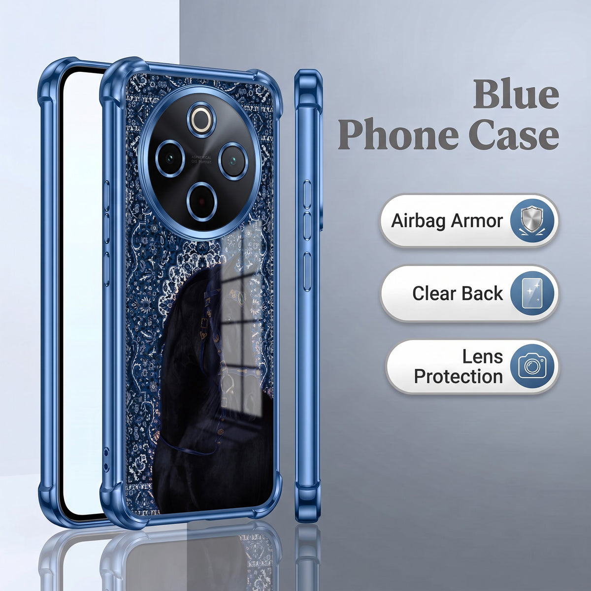 Vivo T4 5G Premium Royal Horse Airbags Printed Back Case