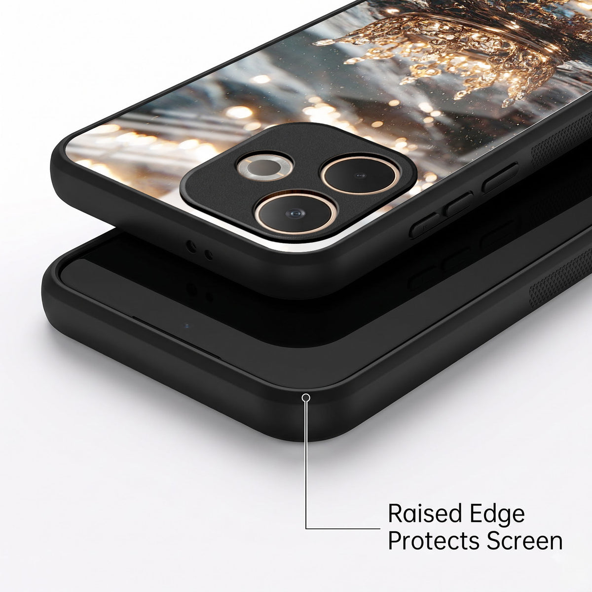 Oppo A5 Pro 5G Golden Crown Ocean Acrylic Glass Back Case