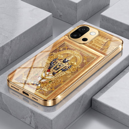 OnePlus 13s 5G Premium Heritage Gold Electroplated Glass Phone Back Case