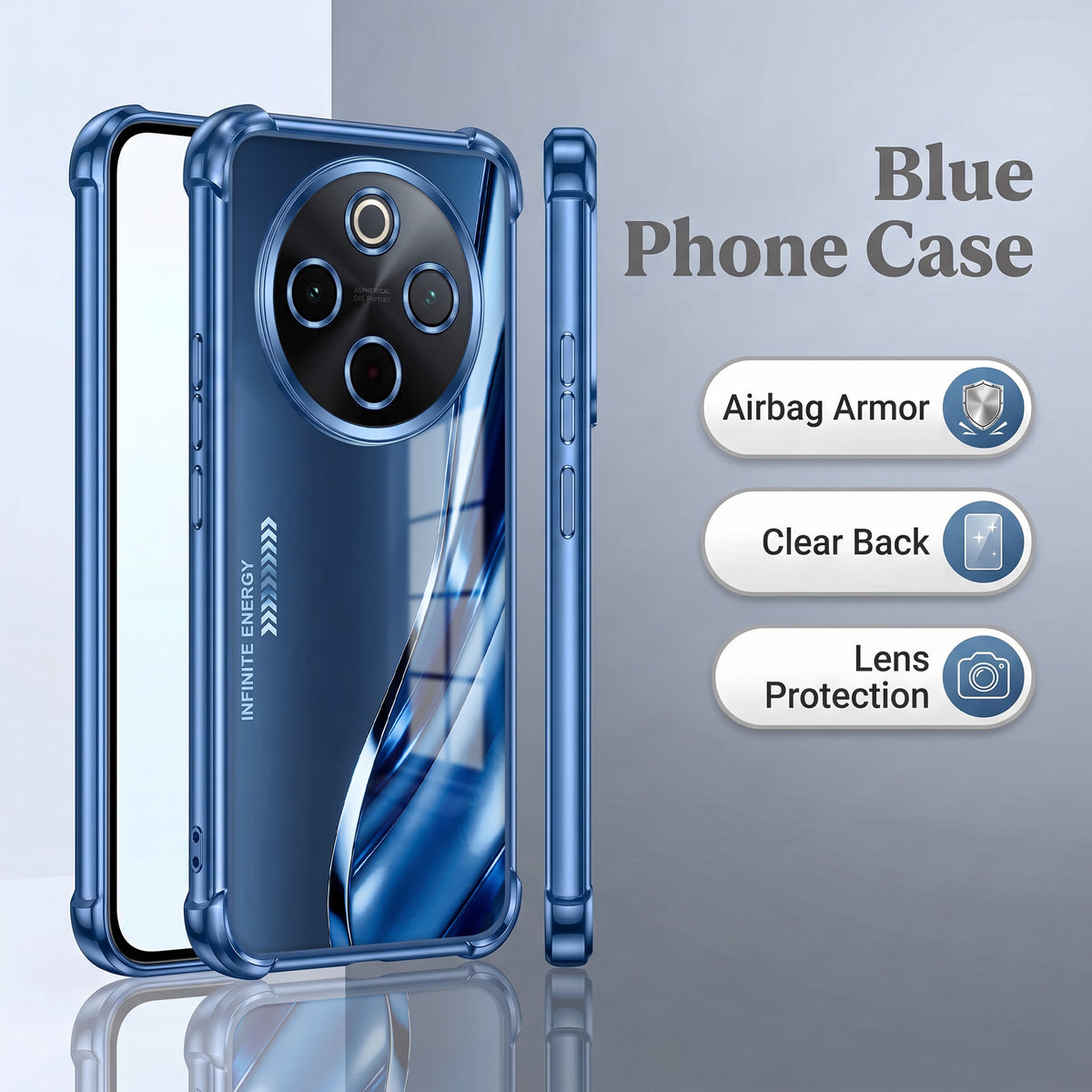 Vivo T4 5G Premium Infinity Energy Airbags Printed Back Case