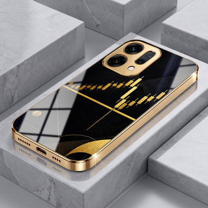 Oppo Reno 14 5G Trading Candles Gold Electroplated Glass Case