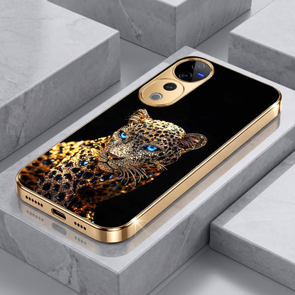 Vivo V40 Pro 5G Panther Gold Electroplated Glass Phone Back Case