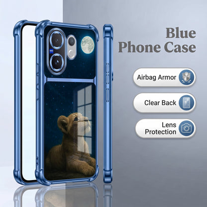 Vivo V60 5G Moonlit Baby Lion Dual-Tone Transparent Airbags Case