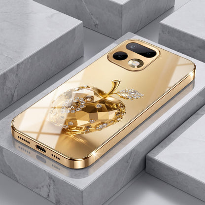 Realme 16 Pro+ 5G Golden Apple Gold Electroplated Glass Phone Back Case