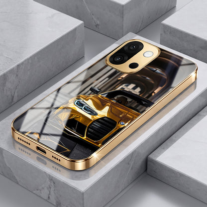 OnePlus 13s 5G Golden BMW Gold Electroplated Glass Phone Back Case