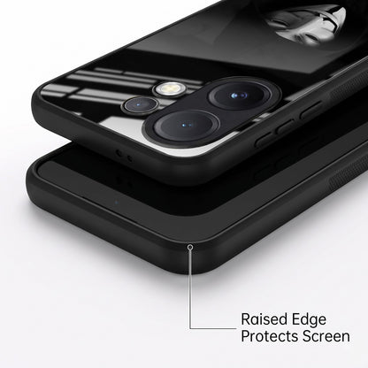 Vivo V60 5G Premium Acrylic Shockproof Glass Back Case (Dark Hacker)