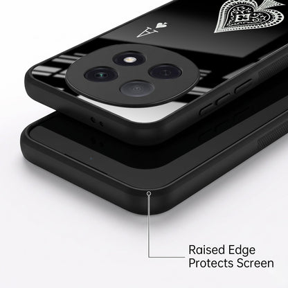Oppo F29 Pro 5G Premium Acrylic Shockproof Glass Back Case (Black Ace)