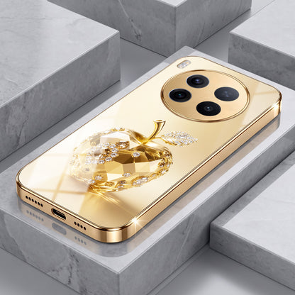 Vivo X300 Pro 5G Golden Apple Gold Electroplated Glass Phone Back Case