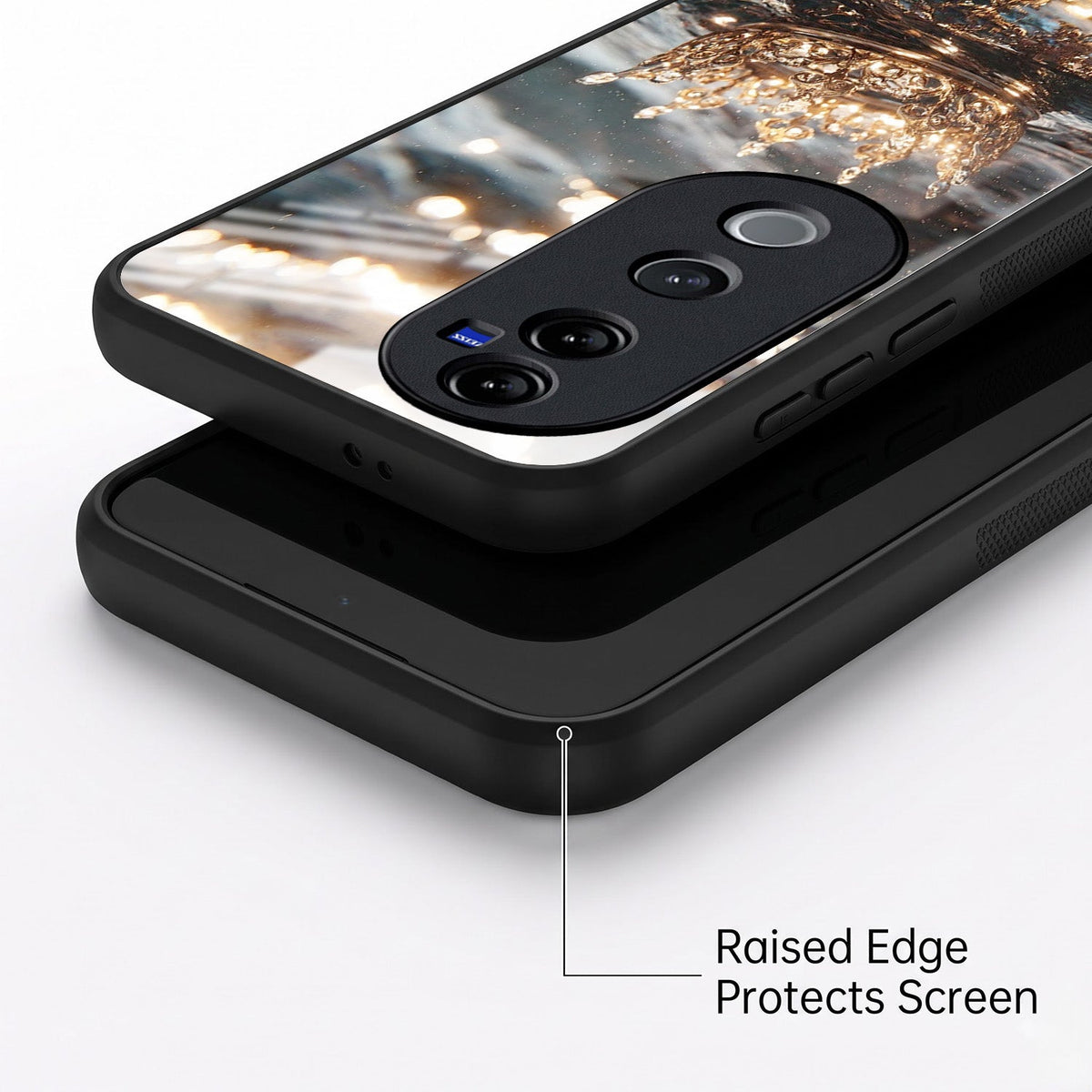 Vivo V40 Pro 5G Golden Crown Ocean Acrylic Glass Back Case