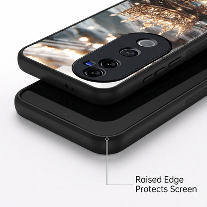 Vivo V40 Pro 5G Golden Crown Ocean Acrylic Glass Back Case