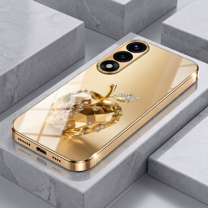 Oneplus Nord 5 5G Golden Apple Gold Electroplated Glass Phone Back Case