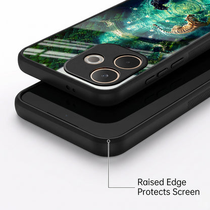 Oppo A5 Pro 5G Tiger & Panther Mystic Acrylic Glass Back Case