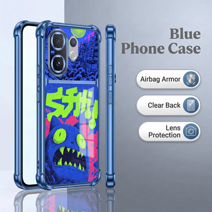 Vivo V60 5G Neon Monster Dual-Tone Transparent Airbags Case