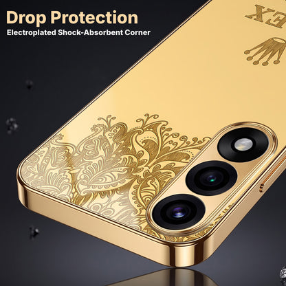 Oneplus Nord 5 5G Rolex Crown Gold Electroplated Glass Phone Back Case