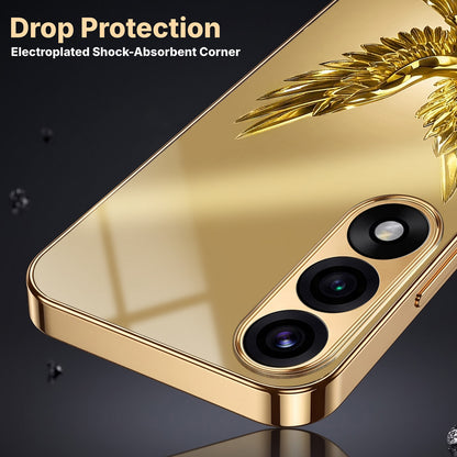 Oneplus Nord 5 5G Golden Eagle Gold Electroplated Glass Phone Back Case