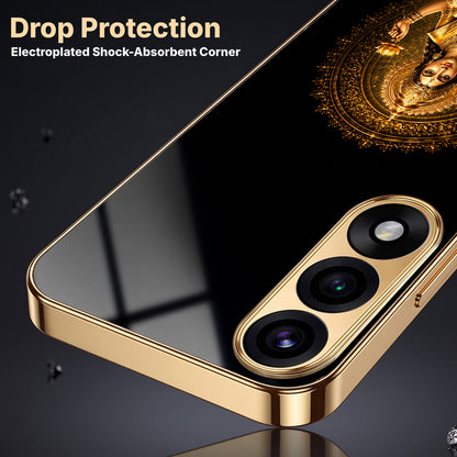 Oneplus Nord 5 5G Golden Maa Lakshmi Gold Electroplated Glass Phone Back Case