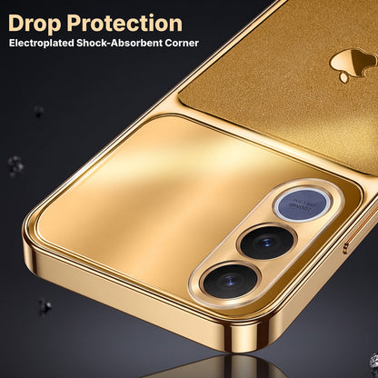 Vivo V70 FE 5G Royal Touch Apple Gold Electroplated Glass Phone Back Case