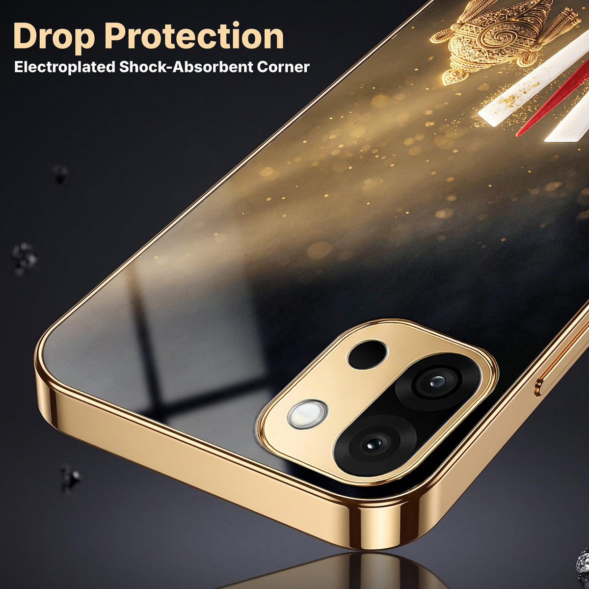 OnePlus 13s 5G Royal Heritage Edition Gold Electroplated Glass Phone Back Case