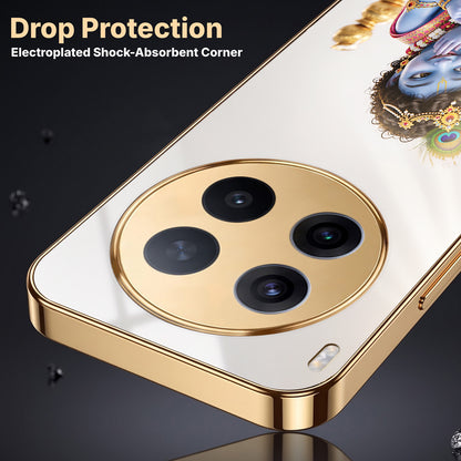 Vivo X300 Pro 5G Bal Krishna Blessings Gold Electroplated Glass Phone Back Case