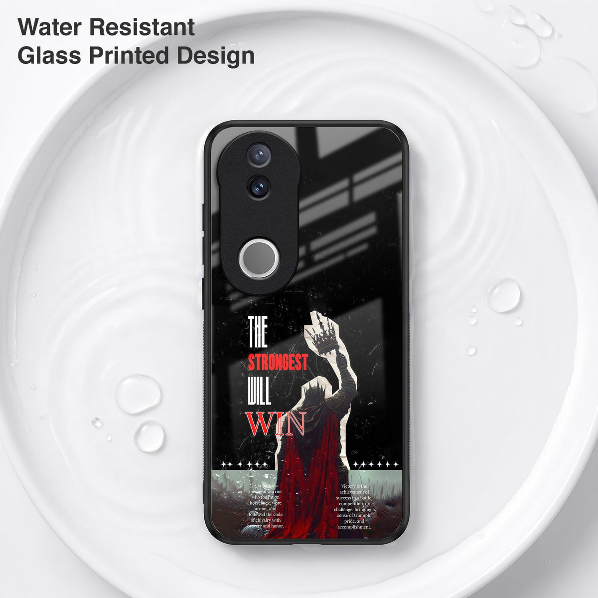 Vivo V50 5G The Strongest Will Win Acrylic Glass Back Case
