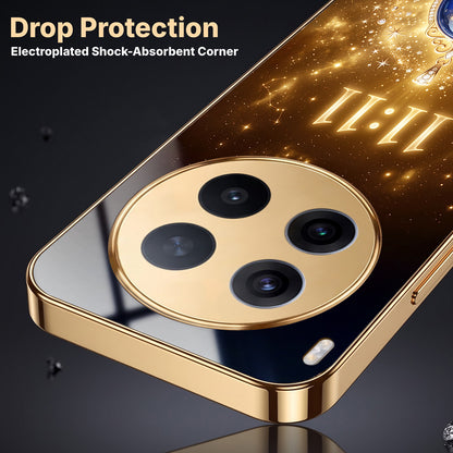 Vivo X300 Pro 5G God’s Plan Evil Eye Gold Electroplated Glass Phone Back Case
