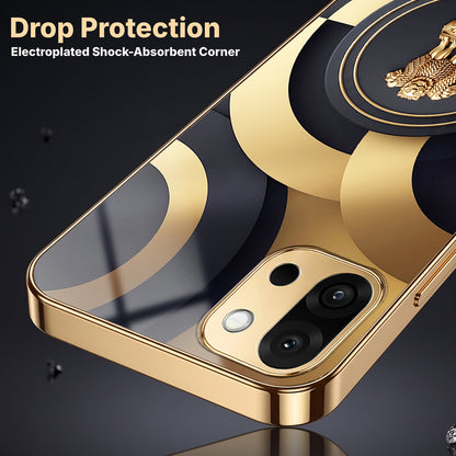 OnePlus 13s 5G Royal Emblem Gold Electroplated Glass Phone Back Case
