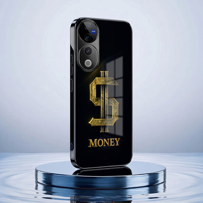 Vivo V40 Pro 5G Money Black Electroplated Glass Phone Back Case