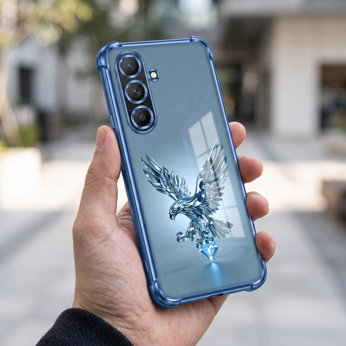 Samsung Galaxy A56 5G Blue Eagle Airbags Printed Back Case
