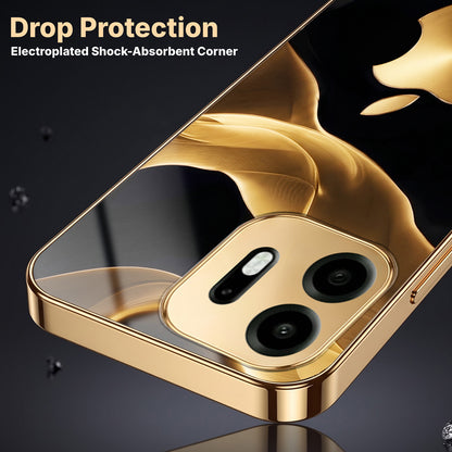OnePlus N6 5G Luxury Wave Gold Electroplated Glass Phone Back Case