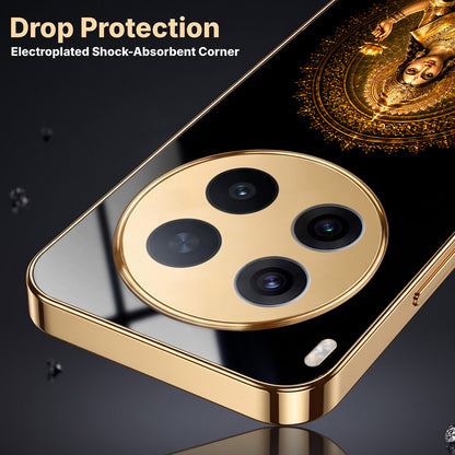 Vivo X300 Pro 5G  Golden Maa Lakshmi Gold Electroplated Glass Phone Back Case