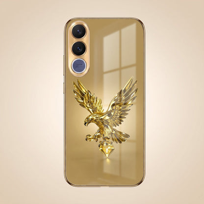 Vivo V70 FE 5G Golden Eagle Gold Electroplated Glass Phone Back Case