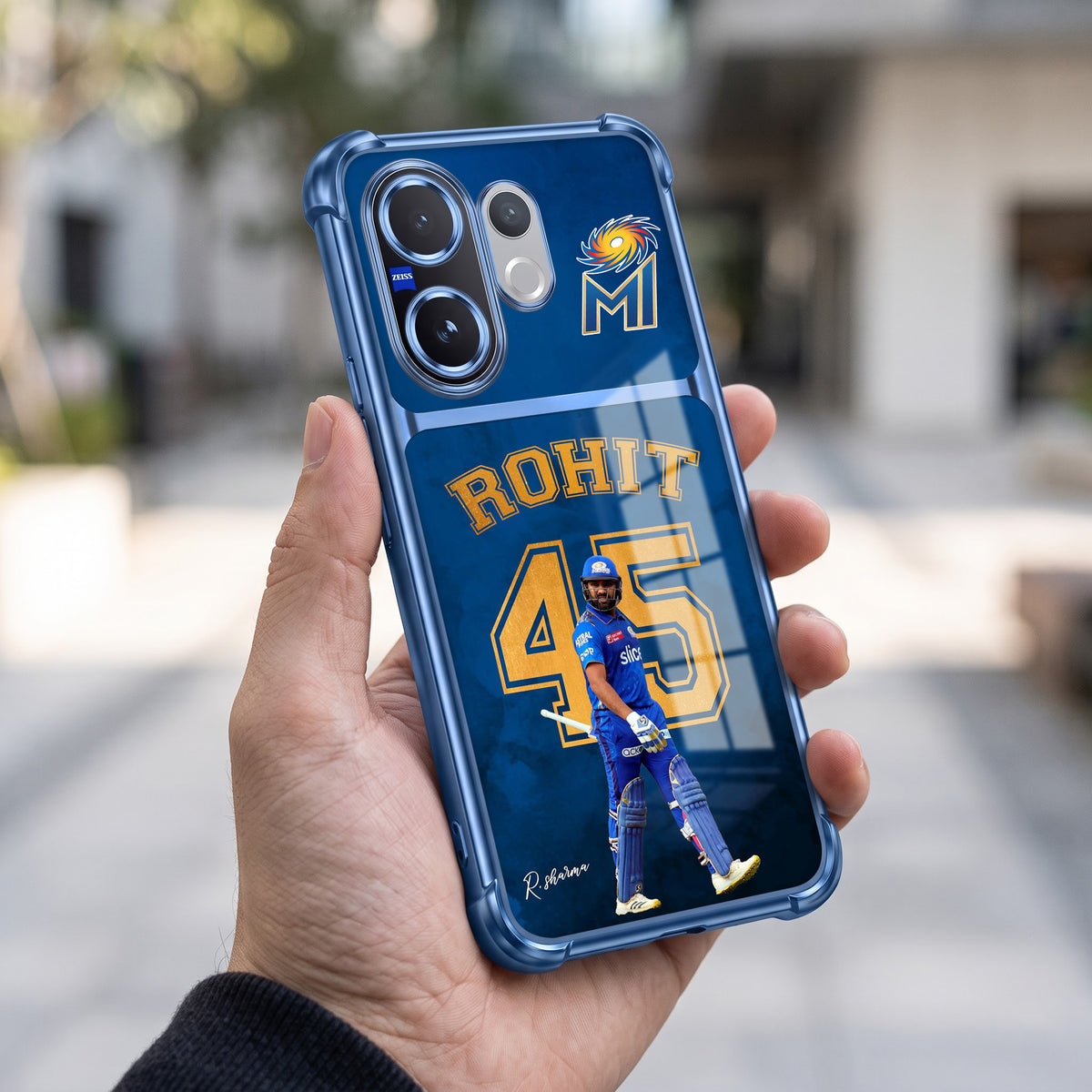 Vivo V60 5G Hitman Rohit Dual-Tone Transparent Airbags Case
