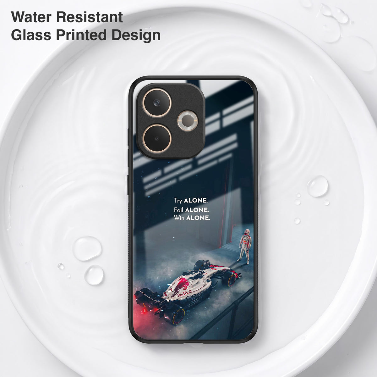 Oppo A5 Pro 5G Win Alone F1 Racing Acrylic Glass Back Case
