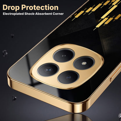 Redmi Note 15 Pro Plus 5G Trading Candles Gold Electroplated Glass Phone Back Case