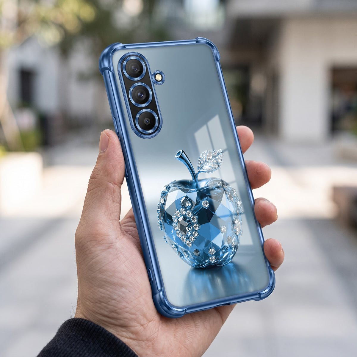 Samsung Galaxy A56 5G Blue Apple Airbags Printed Back Case