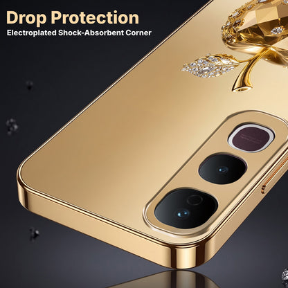 Vivo Y400 Pro 5G Golden Apple Gold Electroplated Glass Phone Back Case