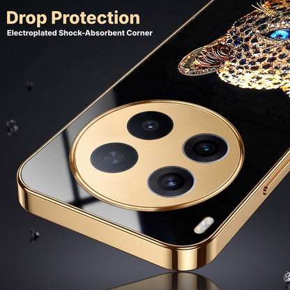 Vivo X300 Pro 5G Panther Gold Electroplated Glass Phone Back Case
