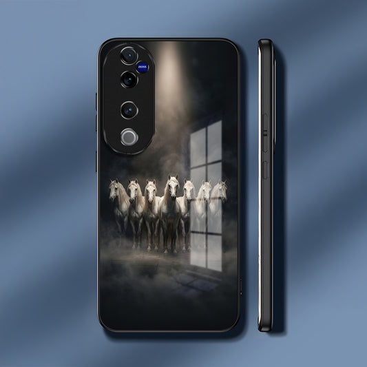 Vivo V40 Pro 5G Running Horses Acrylic Glass Back Case