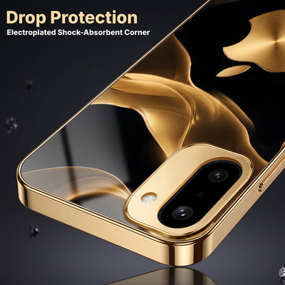 OnePlus 15R 5G Luxury Wave Gold Electroplated Glass Phone Back Case