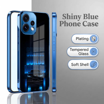 Oppo Reno 15 5G Silence Build Monsters Blue Electroplated Glass Phone Back Case