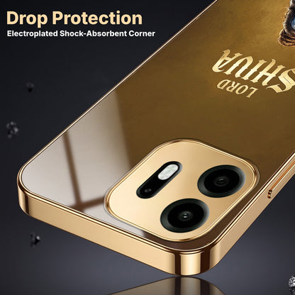 OnePlus N6 5G Lord Shiva Gold Electroplated Glass Phone Back Case