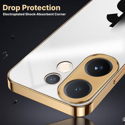 Vivo V60 5G Luxury XAU/USD Gold Electroplated Glass Phone Back Case