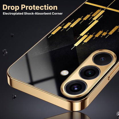 Samsung Galaxy A36 5G Trading Candles Gold Electroplated Glass Phone Back Case