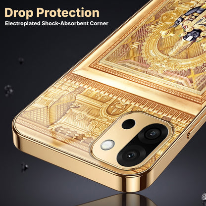 OnePlus 13s 5G Premium Heritage Gold Electroplated Glass Phone Back Case
