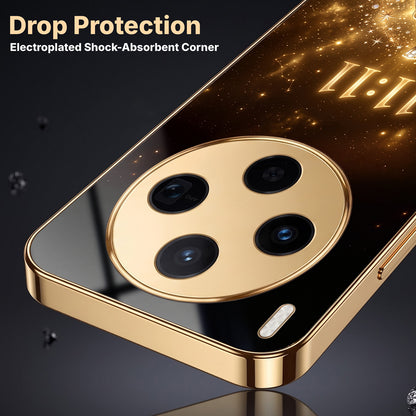 Vivo X300 5G God’s Plan Evil Eye Gold Electroplated Glass Phone Back Case