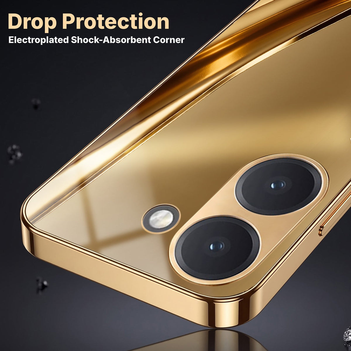 Poco X8 Pro 5G Luxury Infinity Energy Gold Electroplated Glass Phone Case