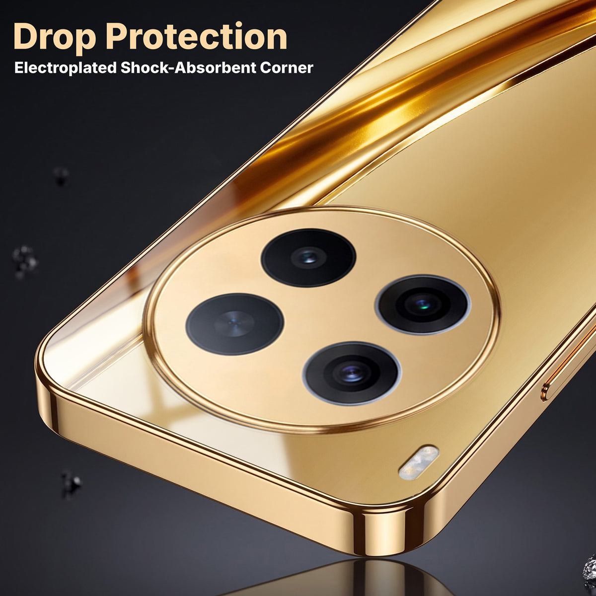 Vivo X300 Pro 5G Luxury Infinity Energy Gold Electroplated Glass Phone Case