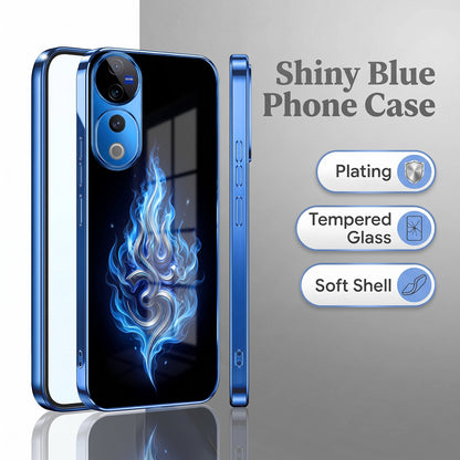 Vivo V40 Pro 5G Blue Flame OM Blue Electroplated Glass Phone Back Case