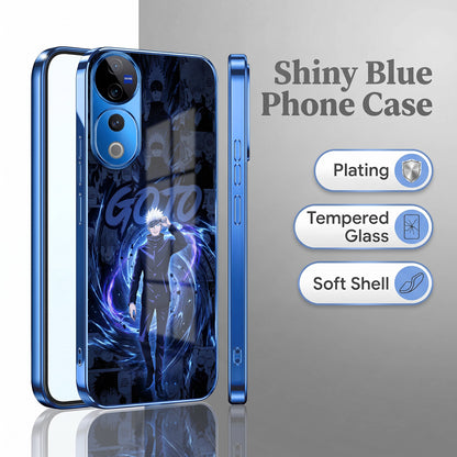 Vivo V40 Pro 5G Jujutsu Kaisen Blue Electroplated Glass Phone Back Case
